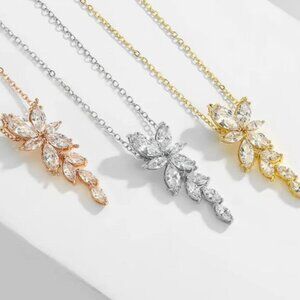 Enchanted Evening Necklace Wedding Prom Fashion Jewelry, GOLD